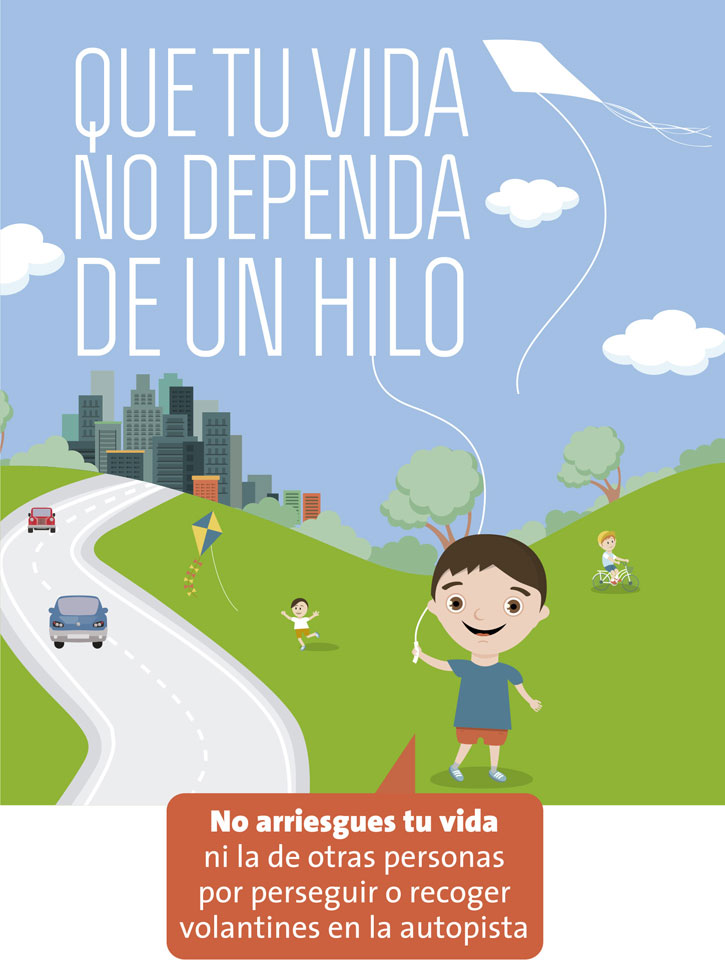 Vespucio Sur lanza campaña preventiva: “Que tu vida no dependa de un hilo”